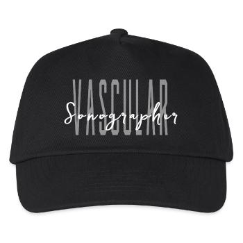 Vascular Sonographer Cardiac Ultrasound Gift - Kids’ Baseball Cap - black - Front