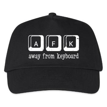 AFK weg von der Tastatur - Kinder Basecap - Schwarz - Vorne