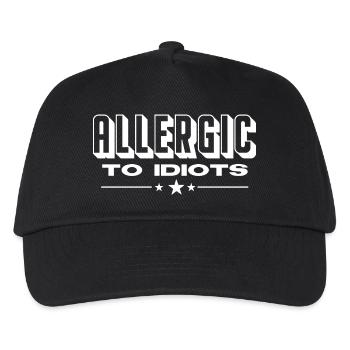 ALLERGIC TO IDIOTS Frauen und Männer T-Shirts - Kinder Basecap - Schwarz - Vorne