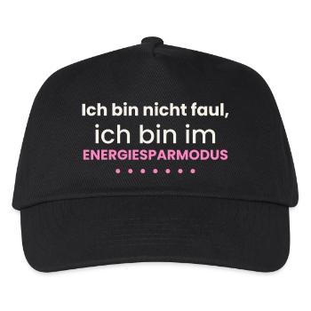 Nicht faul Energiesparmodus Lustiges Shirt Spruch - Kinder Basecap - Schwarz - Vorne