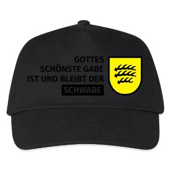 Gottes schönste Gabe ist und bleibt der Schwabe - Kinder Basecap - Schwarz - Vorne