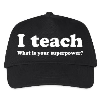 teacher - Kids’ Baseball Cap - black - Front