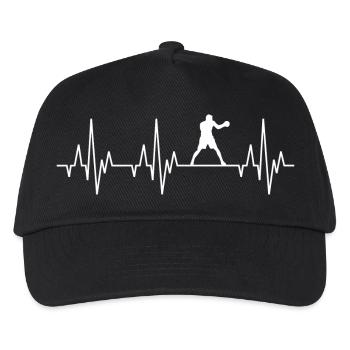 Heartbeat ECG Boxing Boxer Kickboxing Kickboxer - Kids’ Baseball Cap - black - Front