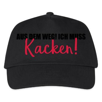 aus dem weg kacken - Kinder Basecap - Schwarz - Vorne