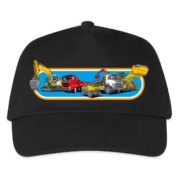 Parc de machines de construction - Casquette de baseball Enfant - noir - Devant