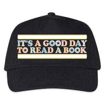 C’est une bonne journée pour lire un livre à l’école Lire l’amour - Casquette de baseball Enfant - noir - Devant