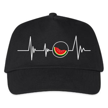 Watermelon heartbeat - Kids’ Baseball Cap - black - Front