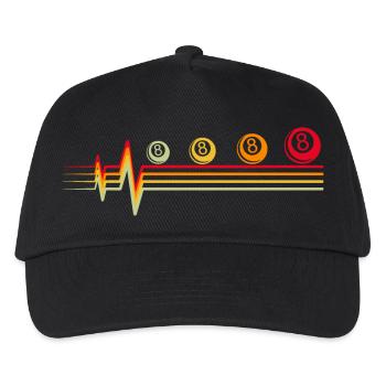 Billiard heartbeat - Kids’ Baseball Cap - black - Front