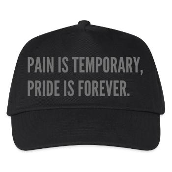Pain is temporary, pride is forever. - Kids’ Baseball Cap - black - Front