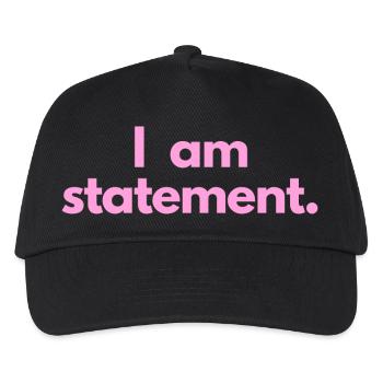 statement txt pink - Kids’ Baseball Cap - black - Front