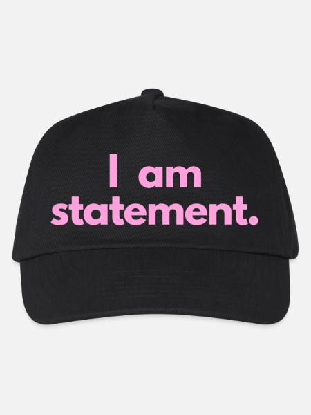 statement txt pink - Kinder Basecap - Schwarz