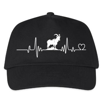 Heartbeat of the goat - Kids’ Baseball Cap - black - Front