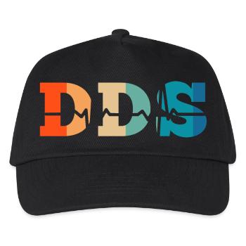 Retro Heartbeat Doctor of Dental Surgery - Kids’ Baseball Cap - black - Front