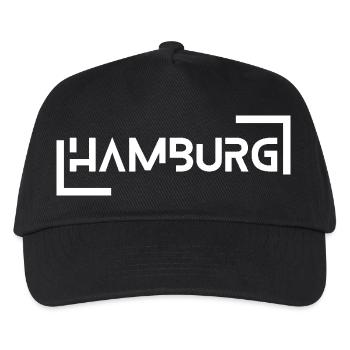 Hamburg - Kinder Basecap - Schwarz - Vorne