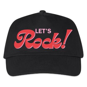 Let's Rock - Rock & Roll - Kids’ Baseball Cap - black - Front