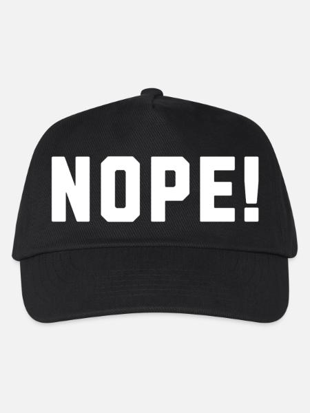 Nope! - Kids’ Baseball Cap - black