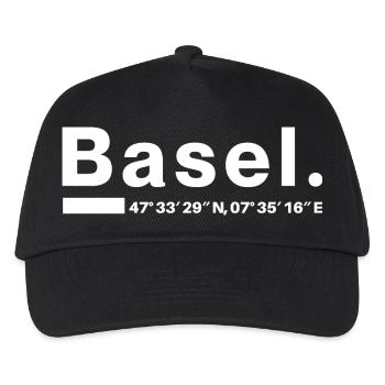 Coordonnées Bâle - Casquette de baseball Enfant - noir - Devant