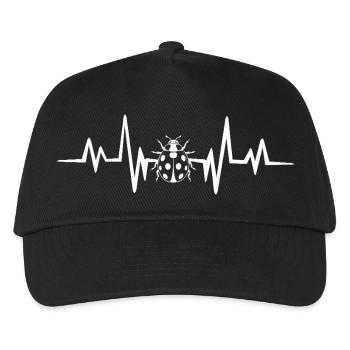 Ladybug heartbeat - Kids’ Baseball Cap - black - Front