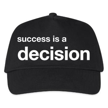 success is a decision - Kids’ Baseball Cap - black - Front