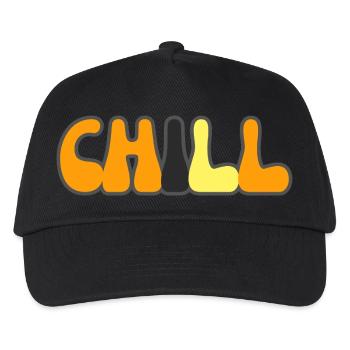 Modern Typography Cool Art Studio Brand Logo chill - Kinder Basecap - Schwarz - Vorne