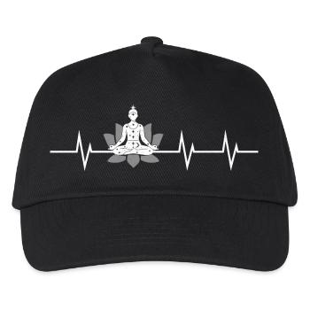 Meditation Heartbeat - Kids’ Baseball Cap - black - Front