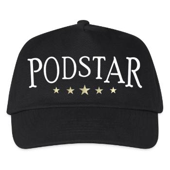 Podstar, 5 Star Podcaster - Kids’ Baseball Cap - black - Front