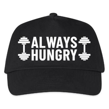 Always Hungry Hanteln - Kinder Basecap - Schwarz - Vorne
