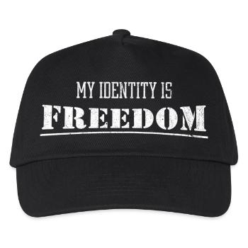 Mon identité est la liberté - Votre déclaration pour Grenze - Casquette de baseball Enfant - noir - Devant
