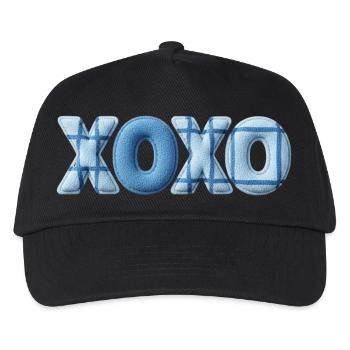 XOXO Patchwork Look with Fabric Look - Kids’ Baseball Cap - black - Front
