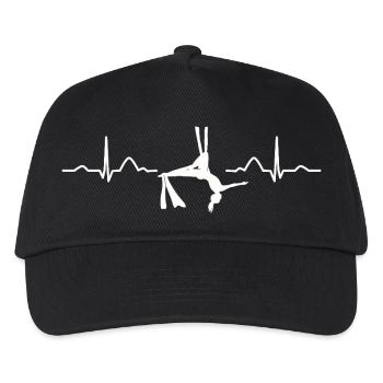 Vertical Scarf Heartbeat Aerial Acrobatics Aerial Silk - Kids’ Baseball Cap - black - Front