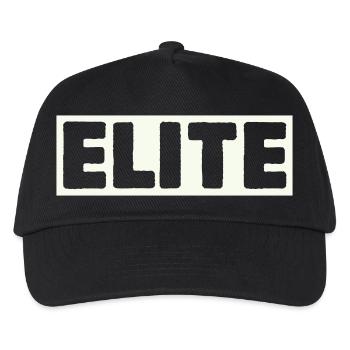 Elite Schriftzug Shirt - Kinder Basecap - Schwarz - Vorne