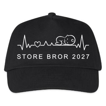 Big Sister 2027 Heartbeat Danish - Kids’ Baseball Cap - black - Front