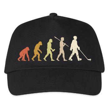 Hockey Evolution Funny Hockey Player Gift - Kids’ Baseball Cap - black - Front