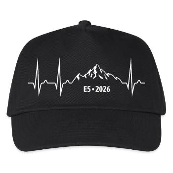 Alpine Crossing 2026 - E5 Hiking Trail - Kids’ Baseball Cap - black - Front