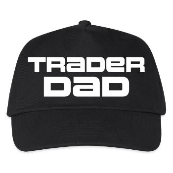 Trader Dad Tippfehler White Dad Investor - Kinder Basecap - Schwarz - Vorne