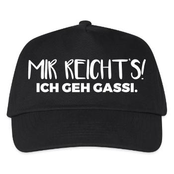 Mir reicht's! Ich geh Gassi. - Kinder Basecap - Schwarz - Vorne