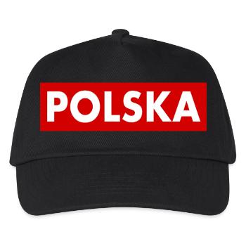 Polen - Kinder Basecap - Schwarz - Vorne