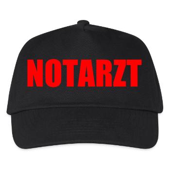 Notarzt - Kinder Basecap - Schwarz - Vorne
