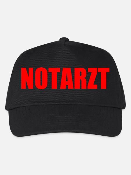 Notarzt - Kinder Basecap - Schwarz