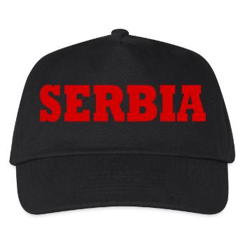 Serbien - Kinder Basecap - Schwarz - Vorne