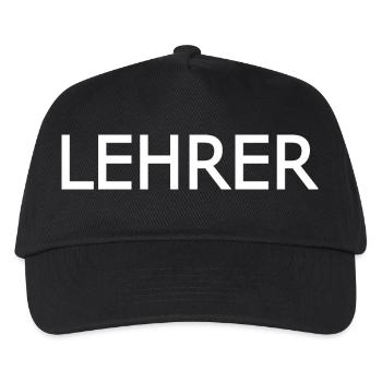 Lehrer - Kinder Basecap - Schwarz - Vorne