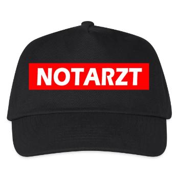 Notarzt - Kinder Basecap - Schwarz - Vorne