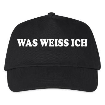 Was weiss ich - Kinder Basecap - Schwarz - Vorne
