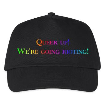 Queer Up - Kinder Basecap - Schwarz - Vorne