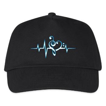 Music, pulse, notes, Trance, Techno, Electro, Goa - Casquette de baseball Enfant - noir - Devant