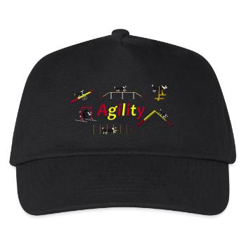 Agility Geräte mit Titel.png - Kinder Basecap - Schwarz - Vorne