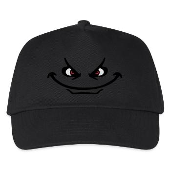 Evil Peep Cartoon Face Cool Monster Grin - Kids’ Baseball Cap - black - Front