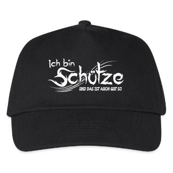 Schütze - Kinder Basecap - Schwarz - Vorne