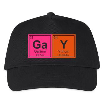 Geeky Gay Periodic Elements - Kids’ Baseball Cap - black - Front