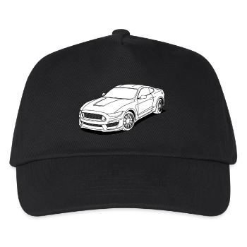 white - Kids’ Baseball Cap - black - Front